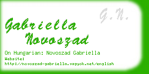 gabriella novoszad business card